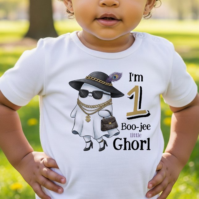Halloween 1st Birthday Funny One Boujee Ghost T Shirt (Halloween 1st Birthday Funny One Boujee Ghost Toddler T-shirt
)