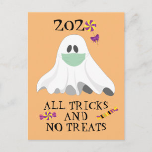 Halloween 2020 Alla trick och inga gods Vykort