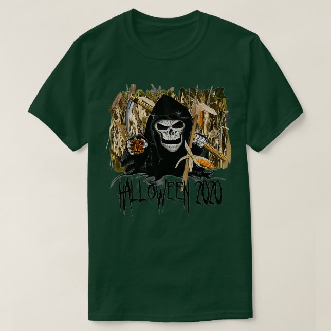 Halloween 2020 Grim Reaper T Shirt (Design framsida)