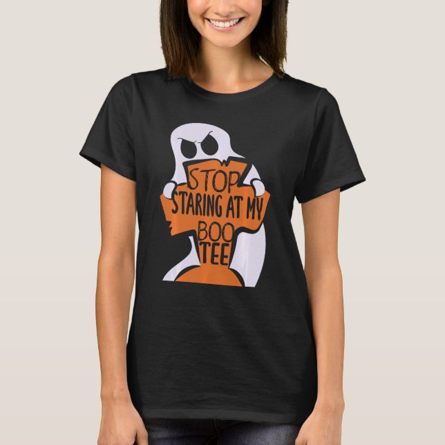 Halloween 2020 Sluta stirra på min båt Spöken a T Shirt (Framsida)