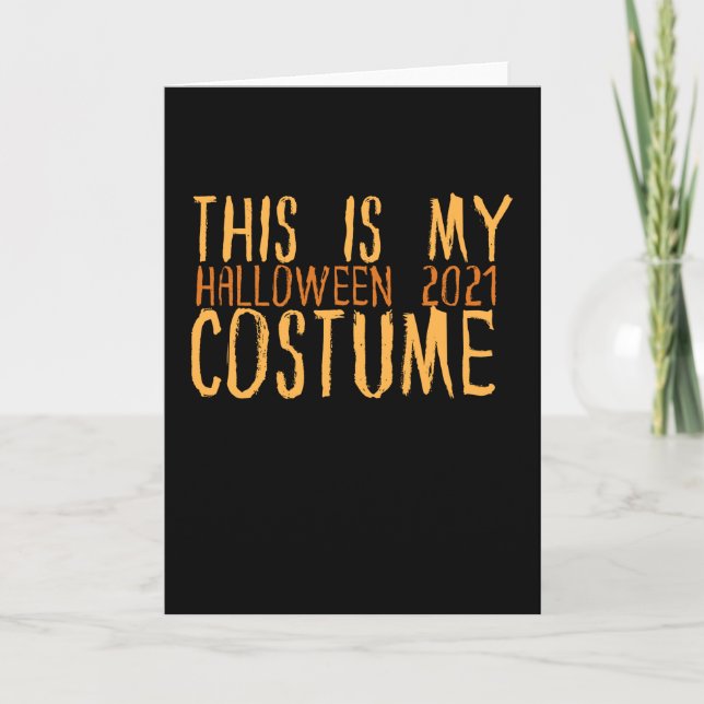 Halloween 2021 - Funny Halloween Costume Kort (Framsida)