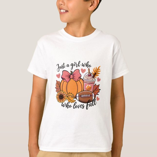 Halloween 2024 Bara en flicka som Kärlek faller på T Shirt (Framsida)
