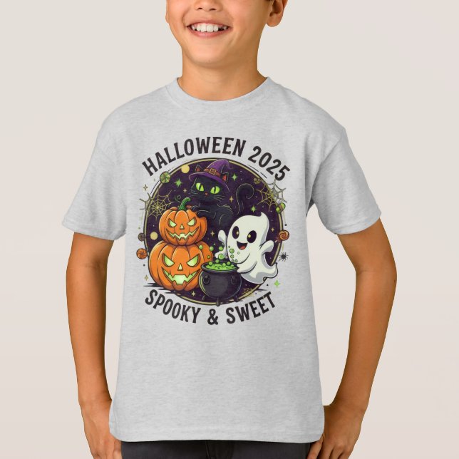 halloween 2025 pooky och söt t shirt (Framsida)