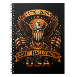 Halloween 250-årsjubileum Örn USA Flagga Anteckningsbok