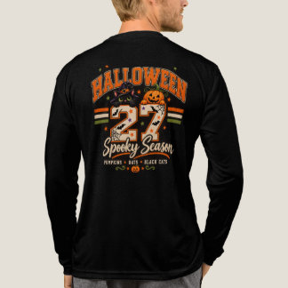 Halloween 27 Kuslig Säsong Varsity Svart Katt T Shirt