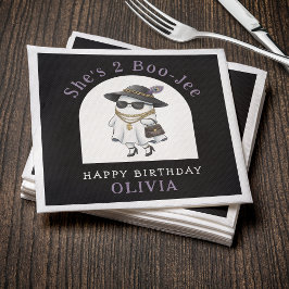 Halloween 2:a födelsedagen Party Ghost Two Boujee Pappersservett