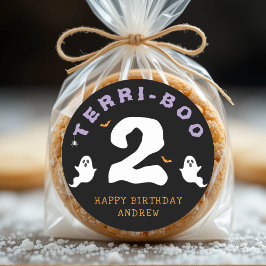 Halloween 2:a födelsedagen Terri-Boo Twos Ghost Go Runt Klistermärke