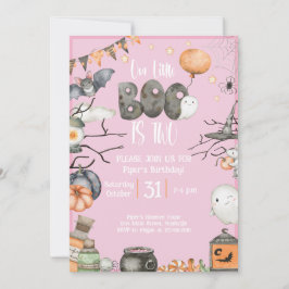 Halloween 2:a födelsedagen Vår lilla boo är två Ro Inbjudningar