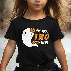 Halloween 2-års födelsedag Roligt Söt spöke Två Bo T Shirt