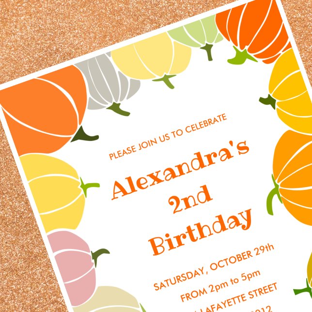 Halloween 2-födelsedag - inbjuden pumpfall inbjudningar (Halloween-2nd-birthday-invitations-pumpkin-fall-1)
