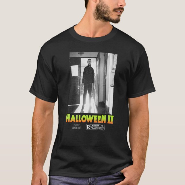 Halloween 2 Michael Myers Doorway Porträtt Poster T Shirt (Framsida)