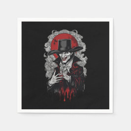 Halloween 2-vampyr, skräck, skrämmande vampyr, c2 pappersservett