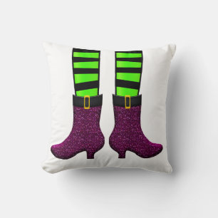 Halloween 31 Decor Witch-skor faller Kudde
