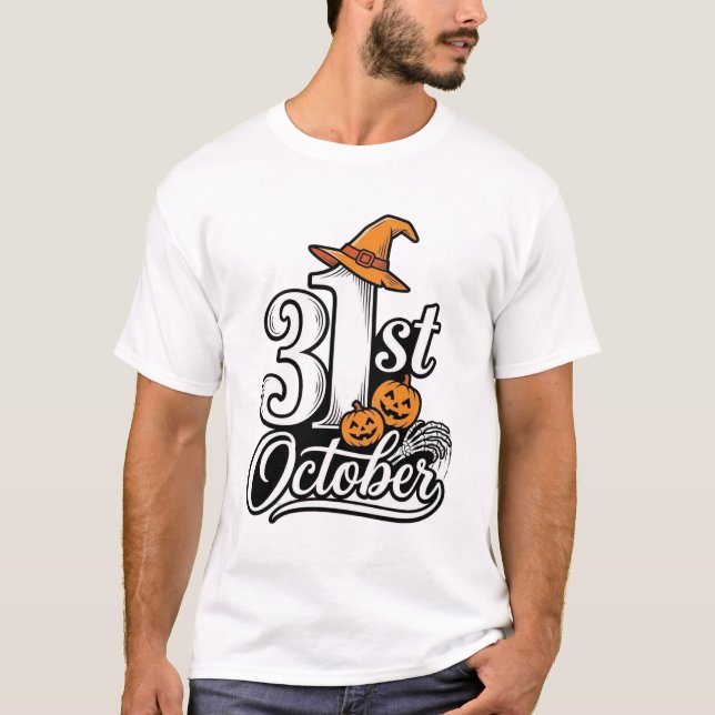 Halloween 31 oktober typografi t-shirt design_1 (Framsida)