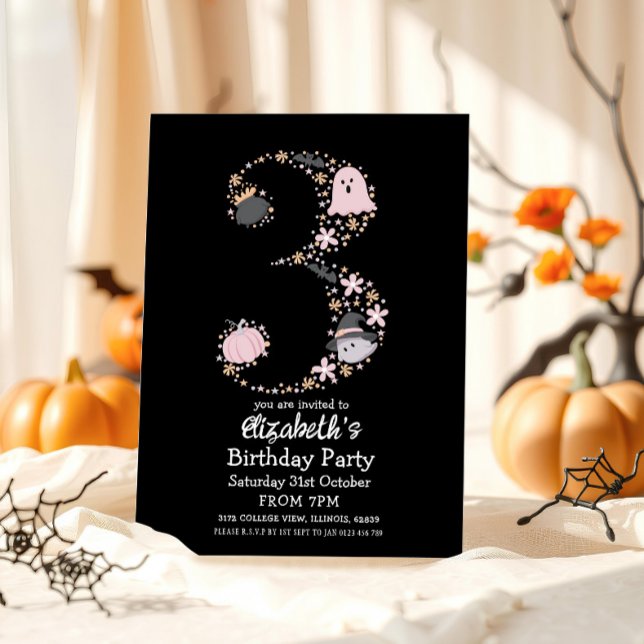 Halloween 3:e födelsedagen inbjudningar (Skapare uppladdad)