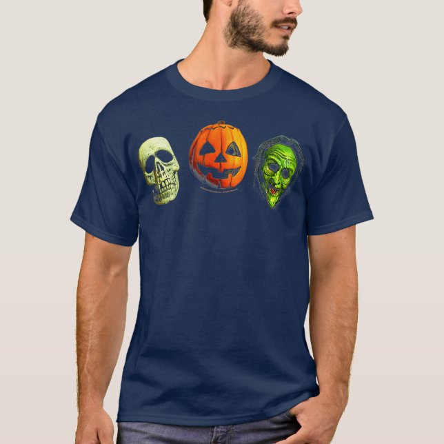Halloween 3 Silver Shamrock Mask T Shirt (Framsida)