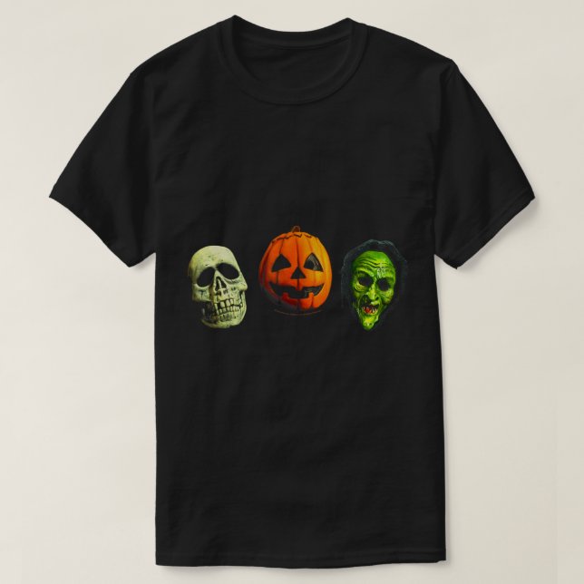 Halloween 3 Silver Shamrock Masks  T Shirt (Design framsida)