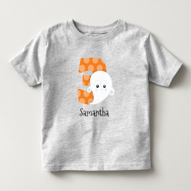 Halloween 3 Tredje 3:e Födelsedag Ålder T Shirt (Framsida)