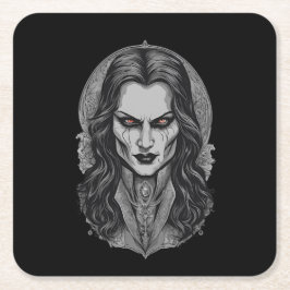 Halloween 3 vampyr, skräck, skrämmande vampyr. underlägg papper kvadrat