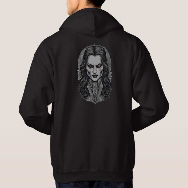 Halloween 3-vampyr, skrämmande, skrämmande vampyr hoodie (Baksida)