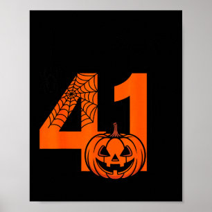 Halloween 41 Fyrtioettio Fyra Meme Slang Födelseda Poster