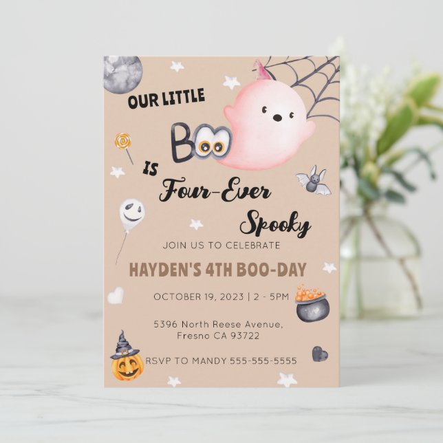 Halloween 4e födelsedagen 4:e talarinbjudan någons inbjudningar (Stående Fram)