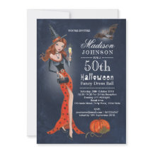 Halloween | 50-års födelsedagsfest | Inbjudan