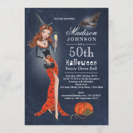 Halloween | 50-års födelsedagsfest | Inbjudan