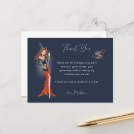 Halloween 50:e Födelsedagsfesten Tack Vykort