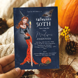 Halloween 50 Födelsedagsfest inbjudan