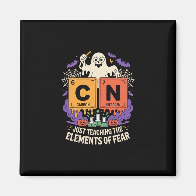 Halloween 67 Meme Vetenskap Kemi Lärarperiod Magnet (Framsidan)