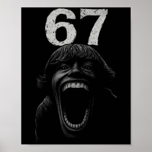 Halloween 67 Scp Horror Ansikte Scary Costume Shir Poster