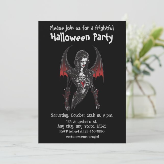 Halloween, 6 vampyrer, skrämmande, skrämmande, inbjudningar (Stående Fram)