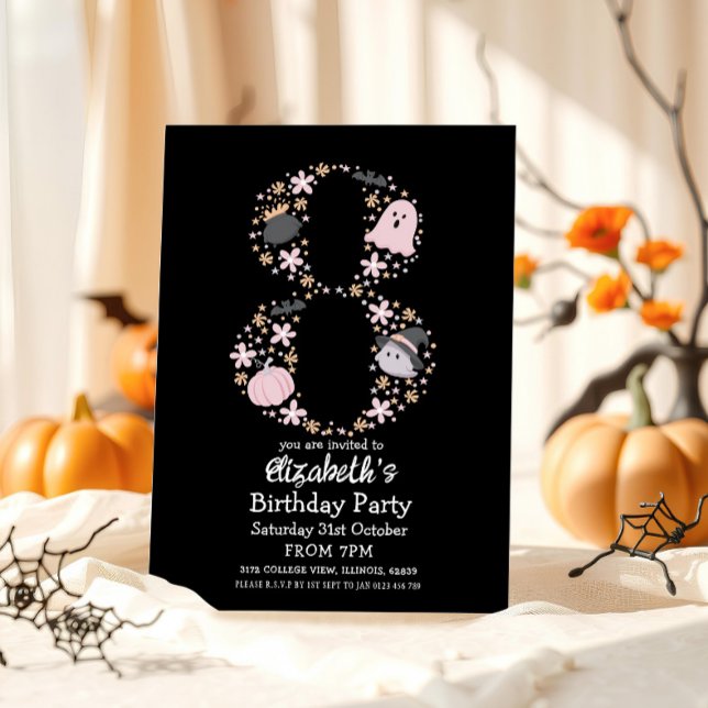 Halloween 8:e födelsedagen inbjudningar (Skapare uppladdad)