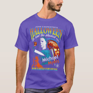 Halloween 90-tals Bootleg Färgrik Affisch Skräckfi T Shirt
