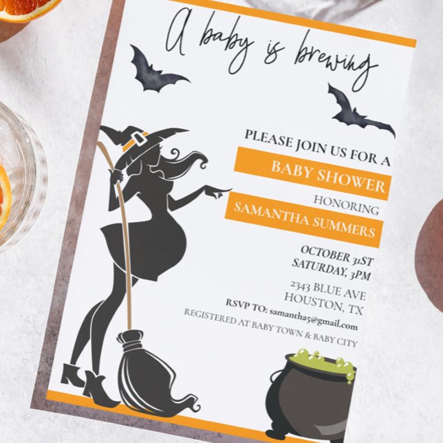 Halloween A Baby är en modig språngbräda Inbjudningar (Skapare uppladdad)