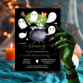 Halloween A Baby brinner Cute Spöken Shower Inbjudningar
