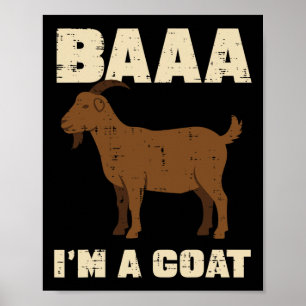 Halloween A Im Goat Funny Animal Costume Manar Wom Poster