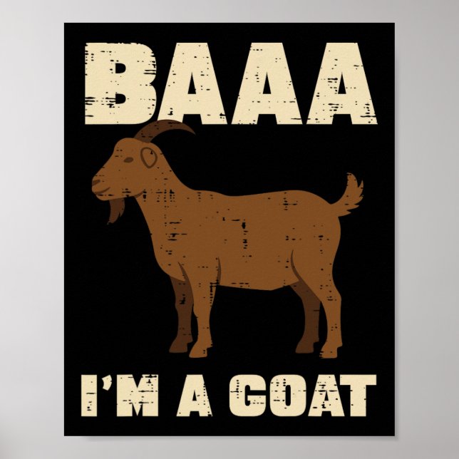 Halloween A Im Goat Funny Animal Costume Manar Wom Poster (Framsidan)