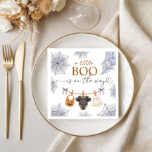 Halloween A Little Boo Baby Shower Servetter