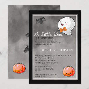 Halloween A Little Boo Ghost Boy Shower Inbjudningar
