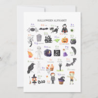 Halloween ABC Poster studieguide för barn