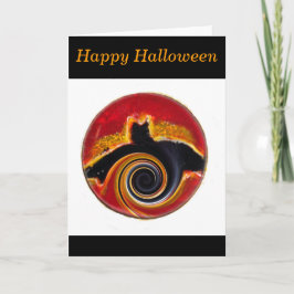 Halloween Abstrakt Fladdermus Art Kort
