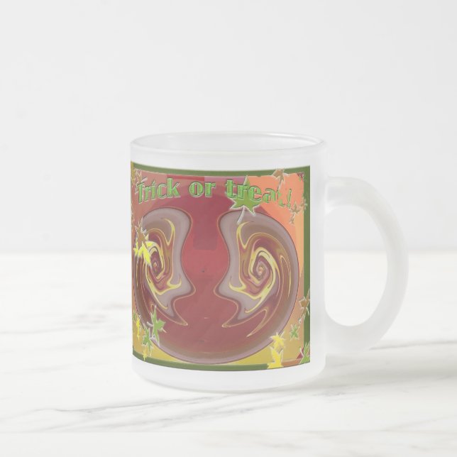 Halloween Abstrakt Glass Mugg-sortersättning Frostad Glasmugg (Höger)