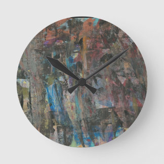 Halloween Abstrakt Scary Zombie Round Clock Rund Klocka
