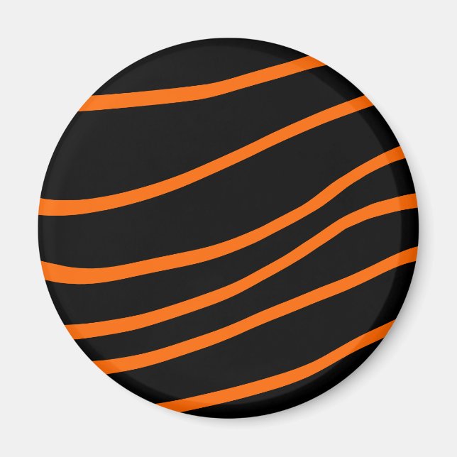 Halloween abstrakt schwarz und orange magnet (Framsidan)