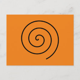 Halloween abstrakt schwarz und orange vykort