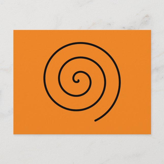 Halloween abstrakt schwarz und orange vykort (Framsida)