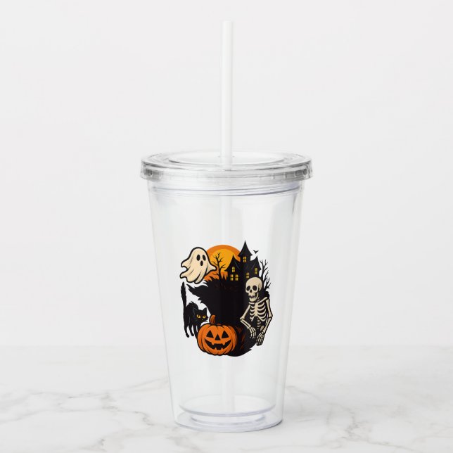Halloween Acrylic Tumbler Take Away Mugg (Framsida)
