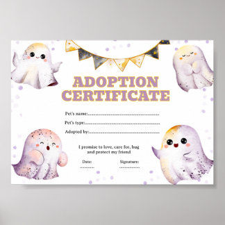 Halloween adoptera ett spökcertifikat poster